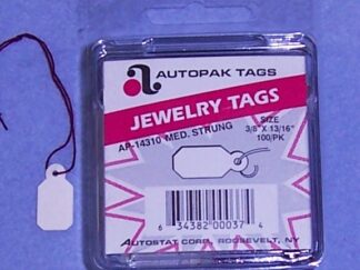 Medium White Jewelry Tag Magenta String
