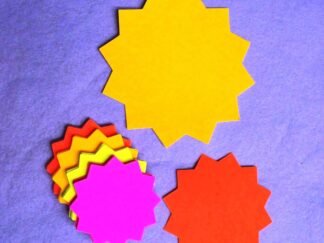 3" Star Circle Blank Fluoresent Signs