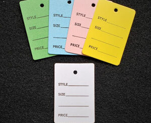 Small 1 Part Garment Tag Unstrung 1407-1 Custom