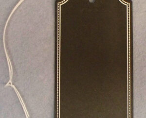 Black with White Chalkboard Border Strung