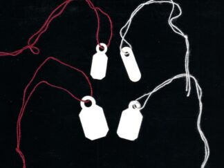 White Jewelry Tags Strung