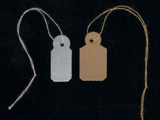 Metallic Jewelry Tags  Strung