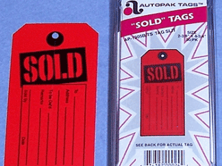Sold Black Red Tag Slit