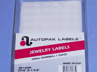 Jewelry Label Small Dumbbell Paper Label Sheeted