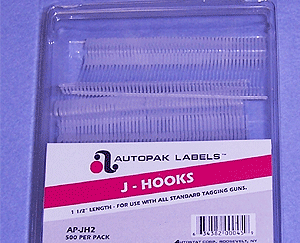 2" J-Hooks 50 Per Clip 500 Per Poly Bag