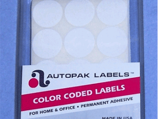 Blank White 1 1/4" Permanent Adhesive Labels 1M per Roll