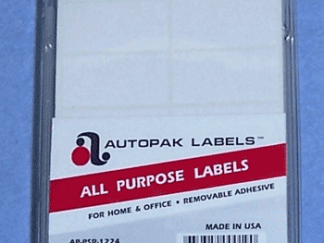 Blank White 3/4" x 1 1/2" Removable Adhesive Labels Sheeted