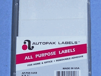 Blank White 3" x 1" Removable Adhesive Labels Sheeted