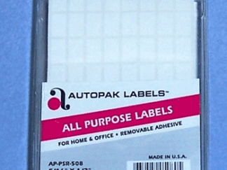 Blank White 5/16" x 1/2" Removable Adhesive Labels Sheeted
