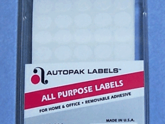 Oval Blank White 3/8" x 1/2" Removable Adhesive Labels Sheeted