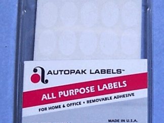 Oval Blank White 1/2" x 3/4" Removable Adhesive Labels Sheeted