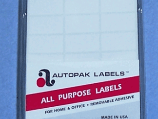 Blank White 1" x 1/2" Removable Adhesive Labels Sheeted