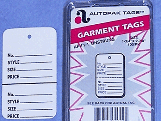 Large Coupon Tag White Unstrung