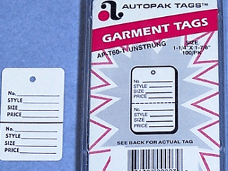 Small Coupon Tag White Unstrung