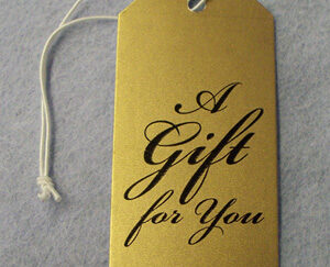 Black Gold Horizontal Print A Gift for You with Elastic String
