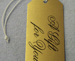 Black Gold Vertical Print A Gift for You with Elastic String