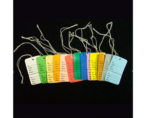 Small 2 Part Coupon Tag Strung T60