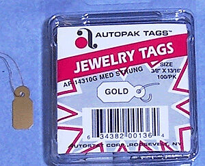 Medium Gold Jewelry Tag Gold String