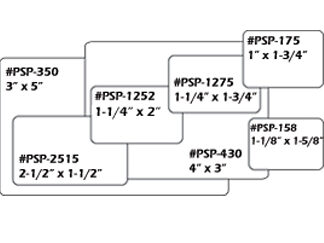Blank White Rectangular Labels on Rolls