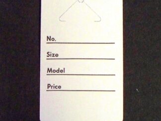 White Large Garment Tag with Button Slot
