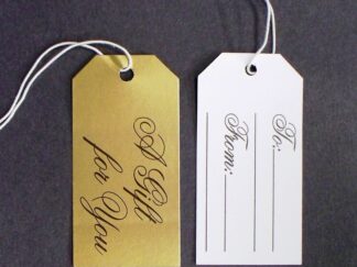 Metallic Gold Gift Tag Vertical Print