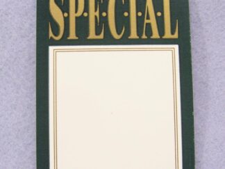Special Hang Tag Green Gold Strung 100 Per Pack