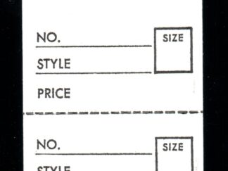 White Large 1 Part Garment Tag Unstrung