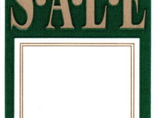 Sale Hang Tag Green Gold