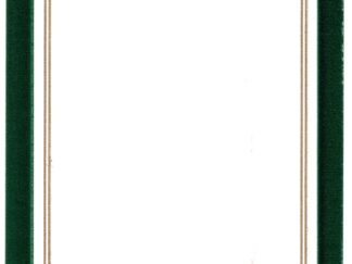 Border Hang Tag Hunter Green and Gold 100 per pack