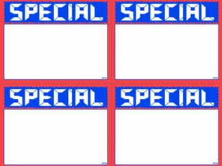 "Special"<p> - Laser Print Price Cards