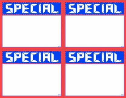 "Special"<p> - Laser Print Price Cards