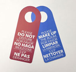 Hotel Door Hanger Tags