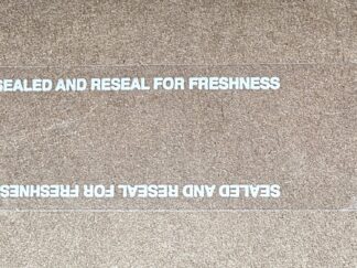 Opaque White Type Type Reusable Label Seals for Food Packaging 1.5" x 5"