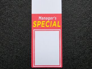 Manager’s Special<p>Shelf Talker Tag