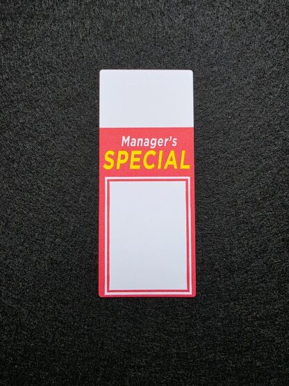 Manager’s Special<p>Shelf Talker Tag