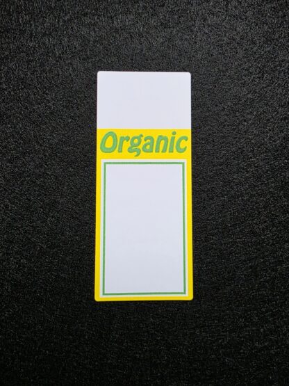 Organic<p>Shelf Talker Tag