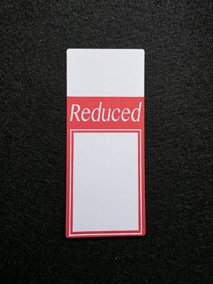 Reduced<p>Shelf Talker Tag