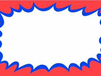 Border - Fluorescent Red|Blue <p>Economy Price Cards