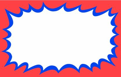 Border - Fluorescent Red|Blue <p>Economy Price Cards